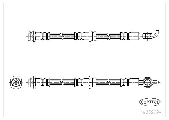 CORTECO 19032694 Fren Sistemleri Fren Hortumları - NISSAN BLUEBIRD (T72 , T12, U12) uyumlu