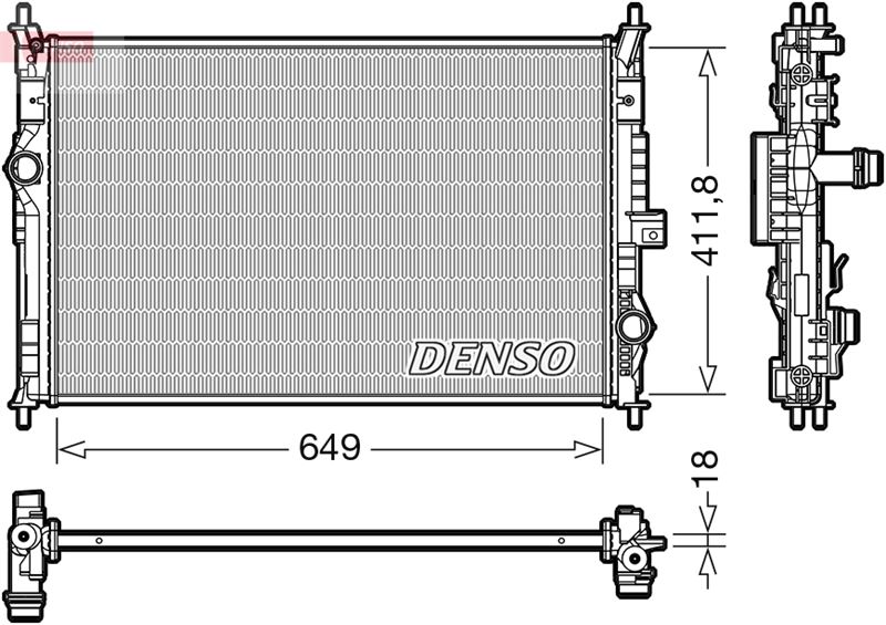 DENSO DRM21103 Soğutma Sistemi Su Soğutucu & Parçaları - CITROËN C4 GRAND PICASSO II (DA_, DE_) uyumlu