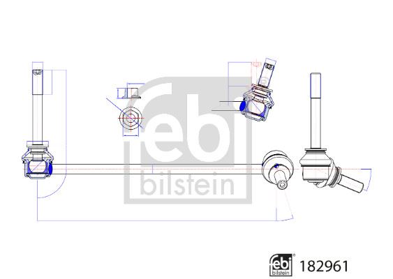 FEBI BILSTEIN 182961 Süspansiyon Sistemi Stabilizatör - BMW X5 (G05, F95) uyumlu