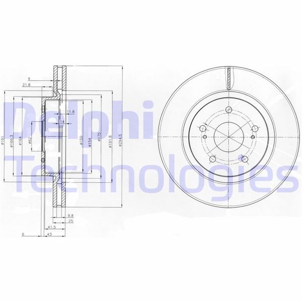 DELPHI BG4131 Fren Sistemleri Fren Diski - SUZUKI GRAND VITARA II (JT, TE, TD) uyumlu