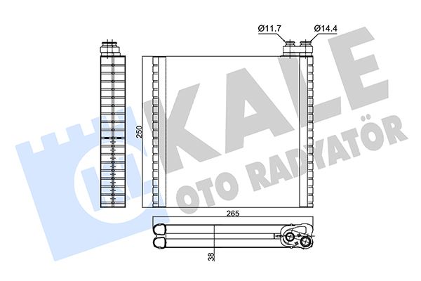 KALE OTO RADYATÖR 352980 İklimlendirme Sistemi Evaporatör - FIAT DUCATO Panelvan/Van (250_) uyumlu
