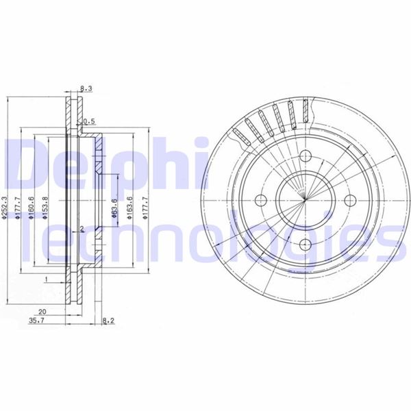 DELPHI BG2700 Fren Sistemleri Fren Diski - FORD MONDEO I (GBP) uyumlu