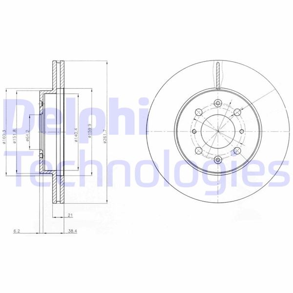 DELPHI BG2759 Fren Sistemleri Fren Diski - ROVER 200 II Hatchback (XW) uyumlu