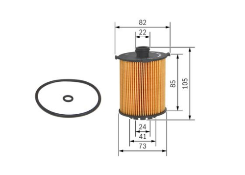 BOSCH F 026 407 152 Motor Yağ Filtresi - VOLVO V60 I (155) uyumlu