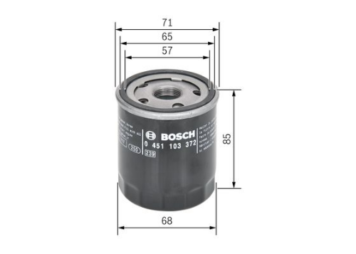 BOSCH 0 451 103 372 Motor Yağ Filtresi - SMART FORFOUR (454) uyumlu