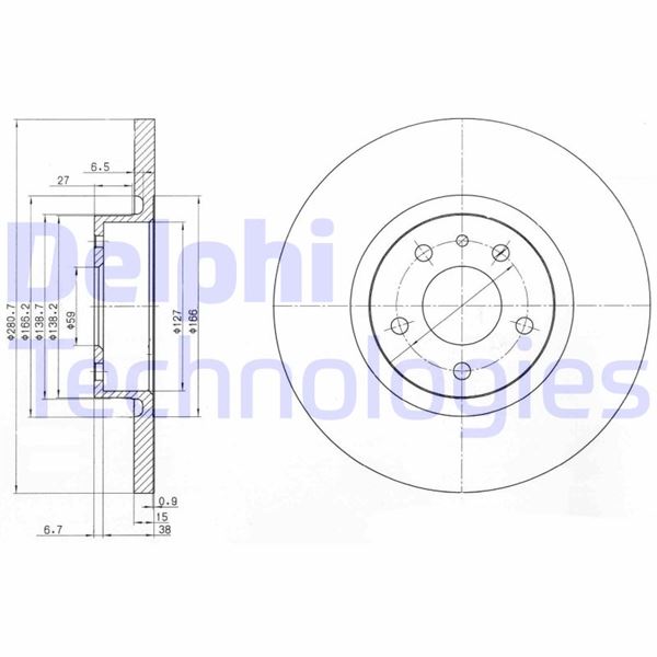 DELPHI BG3420 Fren Sistemleri Fren Diski - ALFA ROMEO 156 (932_) uyumlu