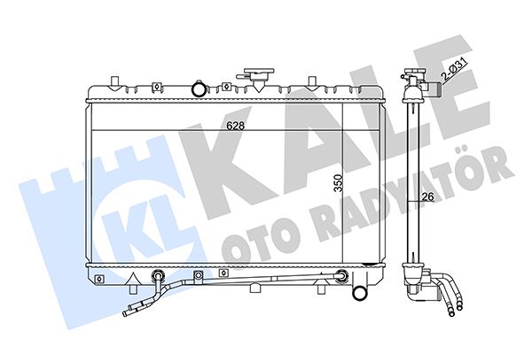 KALE OTO RADYATÖR 358900 Soğutma Sistemi Su Soğutucu & Parçaları - KIA RIO I Hatchback (DC) uyumlu