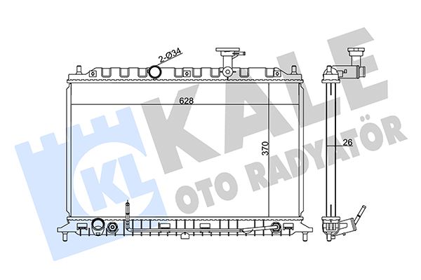 KALE OTO RADYATÖR 359100 Soğutma Sistemi Su Soğutucu & Parçaları - KIA RIO II (JB) uyumlu