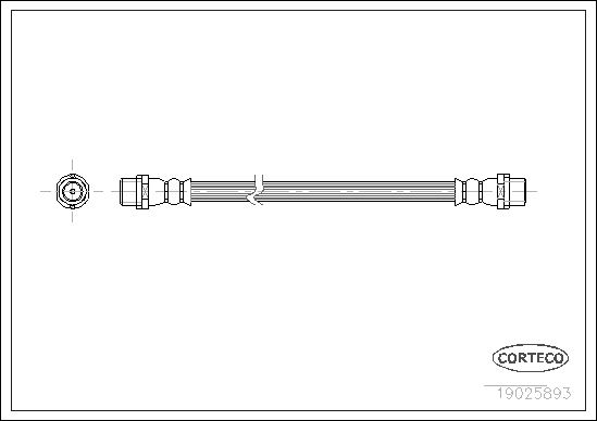 CORTECO 19025893 Fren Sistemleri Fren Hortumları - VW PASSAT B3/B4 Variant (3A5, 35I) uyumlu
