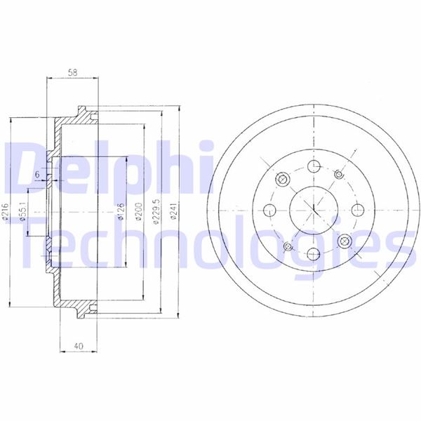 DELPHI BF456 Fren Sistemleri Fren Kampanası - MAZDA 323 S IV (BG) uyumlu