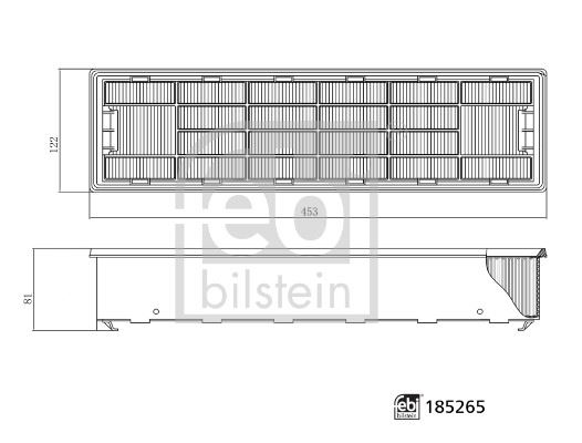 FEBI BILSTEIN 185265 İklimlendirme Sistemi Polen Filtresi - JOHN DEERE Series 6 uyumlu
