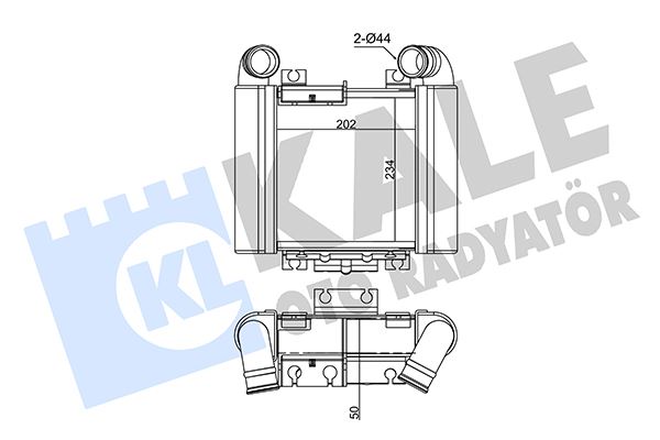 KALE OTO RADYATÖR 350760 Motor Turbo Radyatörü - KIA K2700 (SD) uyumlu