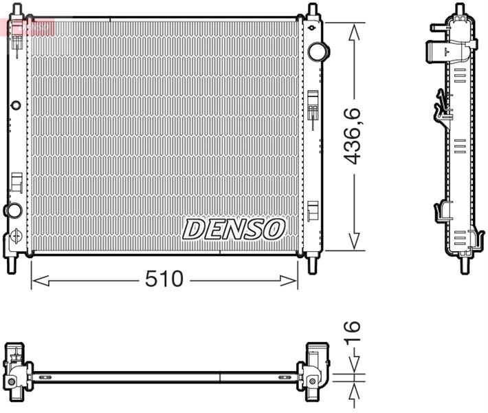 DENSO DRM46078 Soğutma Sistemi Su Soğutucu & Parçaları - NISSAN JUKE (F15) uyumlu