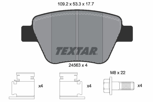 TEXTAR 2456301 Fren Sistemleri Fren Balatası - VW TOURAN (1T3) uyumlu