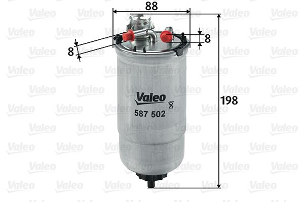 VALEO 587502 Yakıt Sistemi Yakıt Filtresi - SKODA FABIA I (6Y2) uyumlu