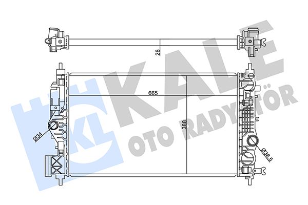 KALE OTO RADYATÖR 358950 Soğutma Sistemi Su Soğutucu & Parçaları - OPEL ZAFIRA TOURER C (P12) uyumlu