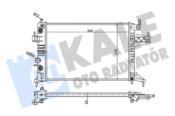 KALE OTO RADYATÖR 356870 Soğutma Sistemi Su Soğutucu & Parçaları - OPEL CORSA C (X01) uyumlu
