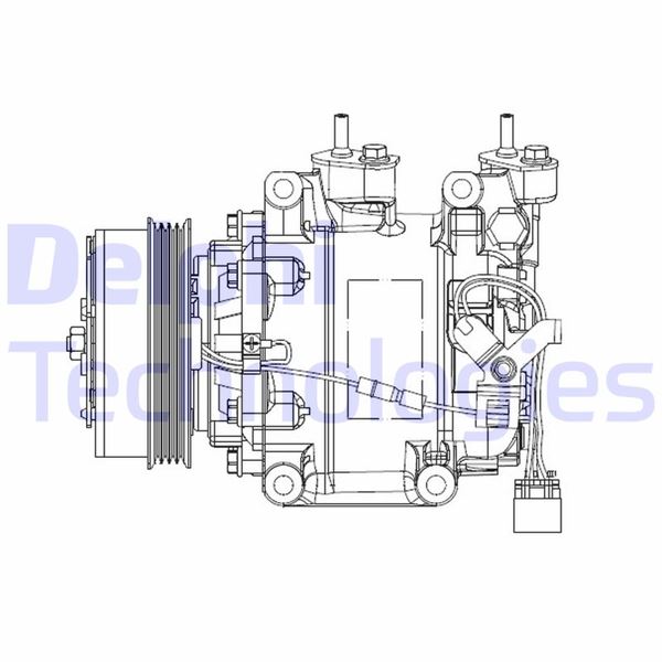 DELPHI CS20515 İklimlendirme Sistemi Kompresör Parçaları - HONDA INSIGHT (ZE_) uyumlu