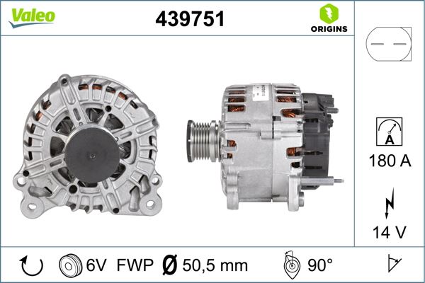 VALEO 439751 Elektrik Sistemi Alternatör - VW PASSAT B7 (362) uyumlu