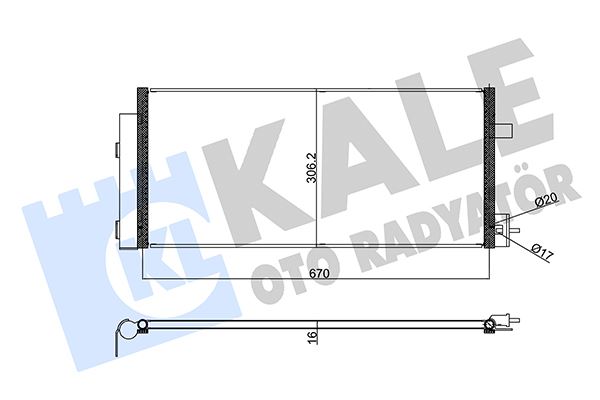 KALE OTO RADYATÖR 355925 İklimlendirme Sistemi Klima Radyatörü - CHEVROLET AVEO Sedan (T300) uyumlu