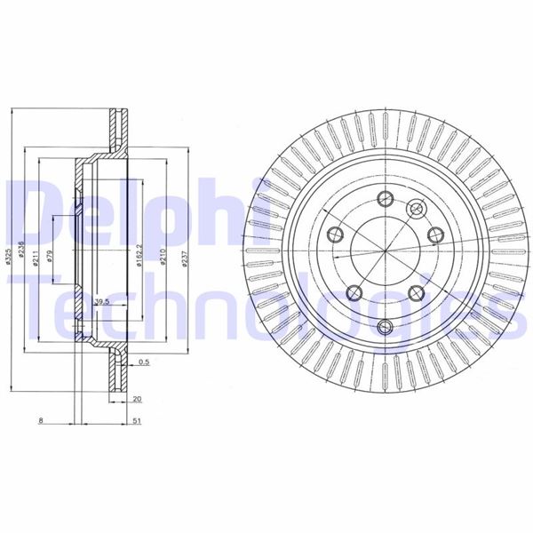 DELPHI BG4020C Fren Sistemleri Fren Diski - LAND ROVER DISCOVERY IV (L319) uyumlu
