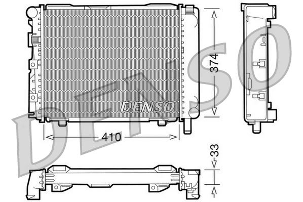 DENSO DRM17062 Soğutma Sistemi Su Soğutucu & Parçaları - MERCEDES-BENZ 190 (W201) uyumlu