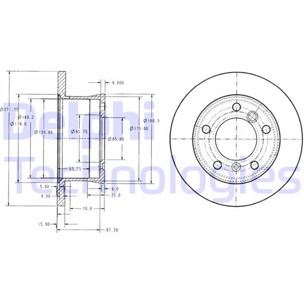 DELPHI BG3237 Fren Sistemleri Fren Diski - MERCEDES-BENZ G-SERISI (W463) uyumlu