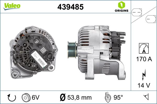 VALEO 439485 Elektrik Sistemi Alternatör - BMW 7 (E65, E66, E67) uyumlu