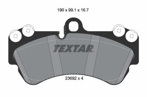 TEXTAR 2369202 Fren Sistemleri Fren Balatası - VW TOUAREG (7LA, 7L6, 7L7) uyumlu