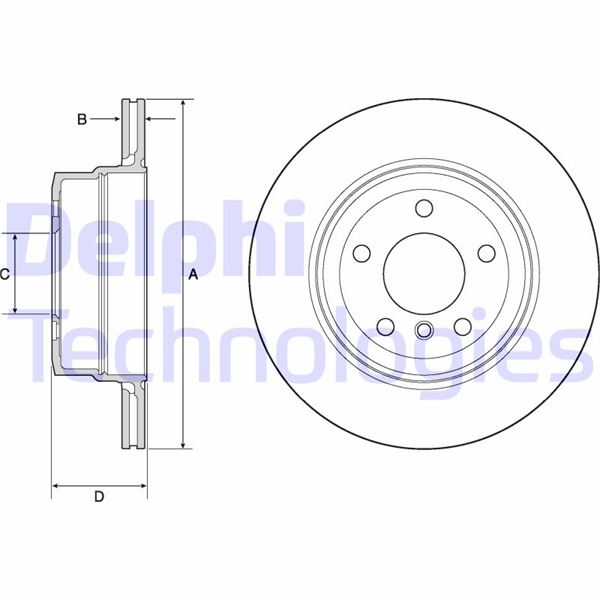 DELPHI BG4695C Fren Sistemleri Fren Diski - BMW 5 (E60) uyumlu