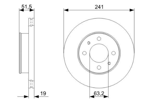 BOSCH 0 986 479 377 Fren Sistemleri Fren Diski - HYUNDAI ACCENT II (LC) uyumlu