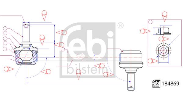 FEBI BILSTEIN 184869 Süspansiyon Sistemi Stabilizatör - SUZUKI SWIFT V (AZ) uyumlu