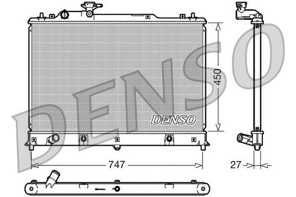 DENSO DRM44025 Soğutma Sistemi Su Soğutucu & Parçaları - MAZDA CX-7 (ER) uyumlu