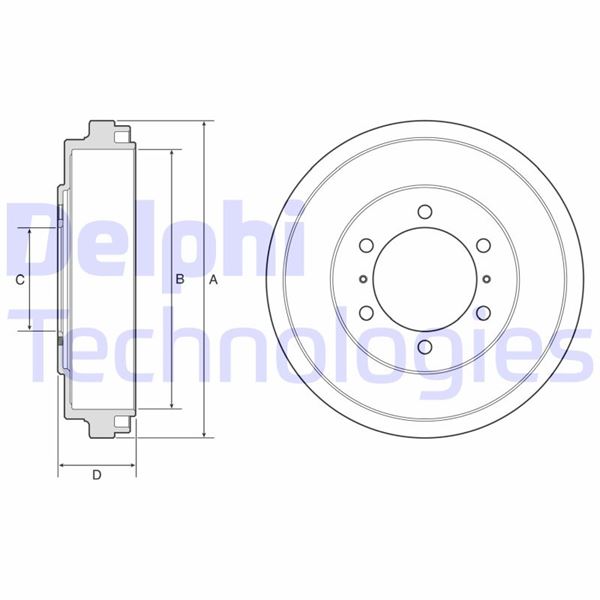 DELPHI BF631 Fren Sistemleri Fren Kampanası - TOYOTA HIACE IV Panelvan/Van (__H1_, __H2_) uyumlu