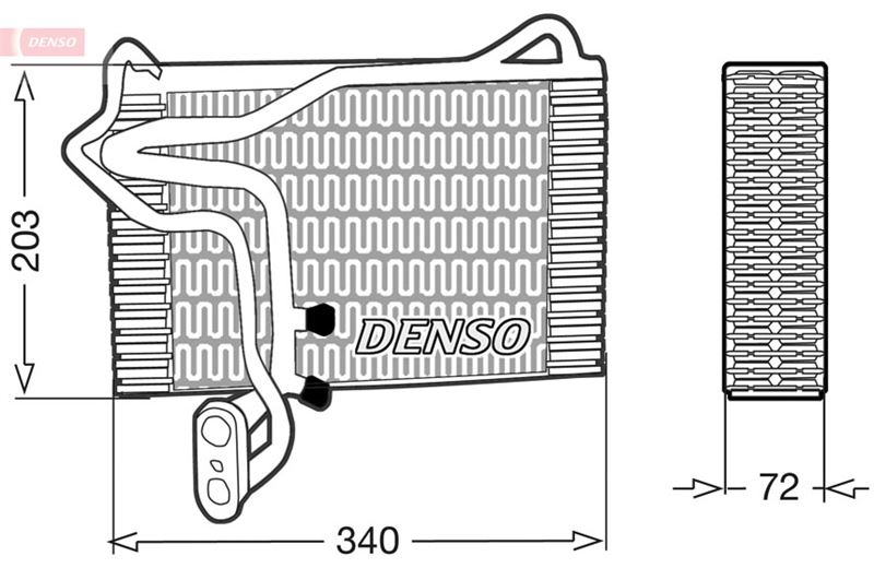 DENSO DEV02001 İklimlendirme Sistemi Evaporatör - AUDI 80 B3 Sedan (893, 894, 8A2) uyumlu
