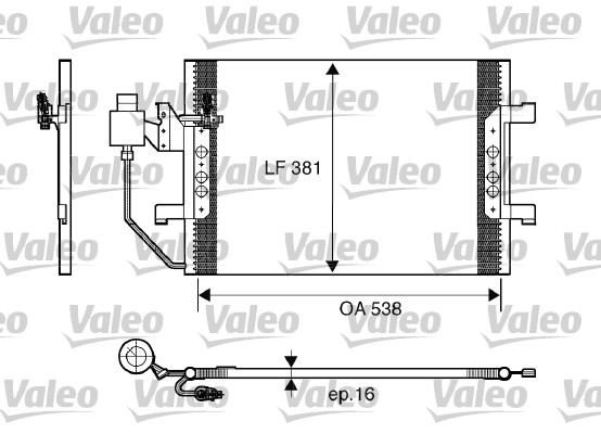 VALEO 817504 İklimlendirme Sistemi Klima Radyatörü - MERCEDES-BENZ A-SERISI (W168) uyumlu