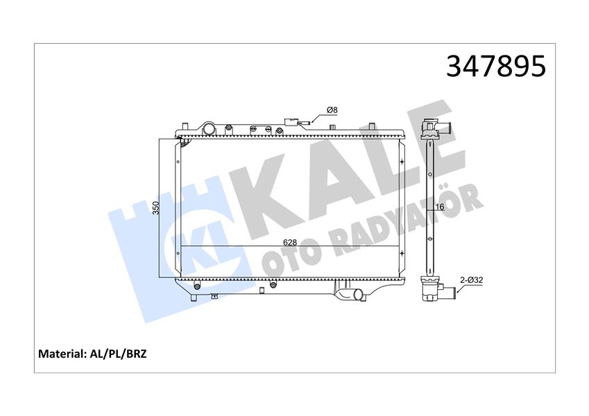 KALE OTO RADYATÖR 347895 Soğutma Sistemi Su Soğutucu & Parçaları - MAZDA 323 F IV (BG) uyumlu