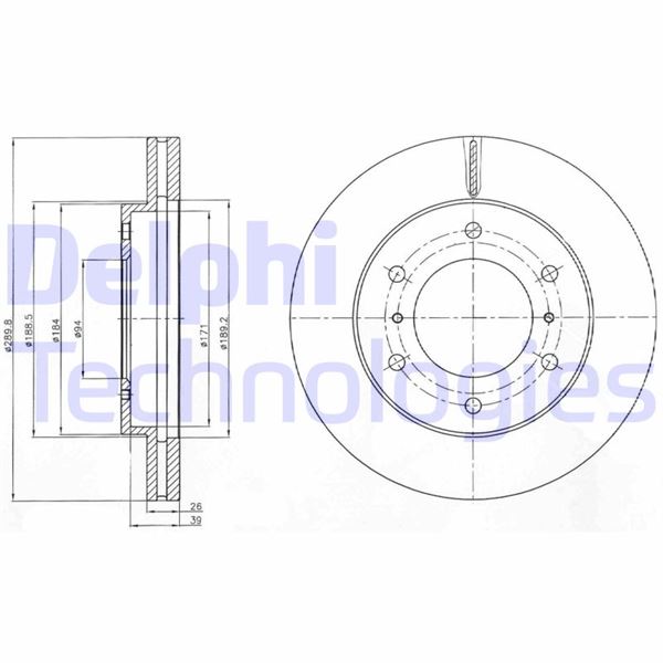 DELPHI BG4229 Fren Sistemleri Fren Diski - MITSUBISHI PAJERO III Canvas Top (V6_W, V7_W) uyumlu