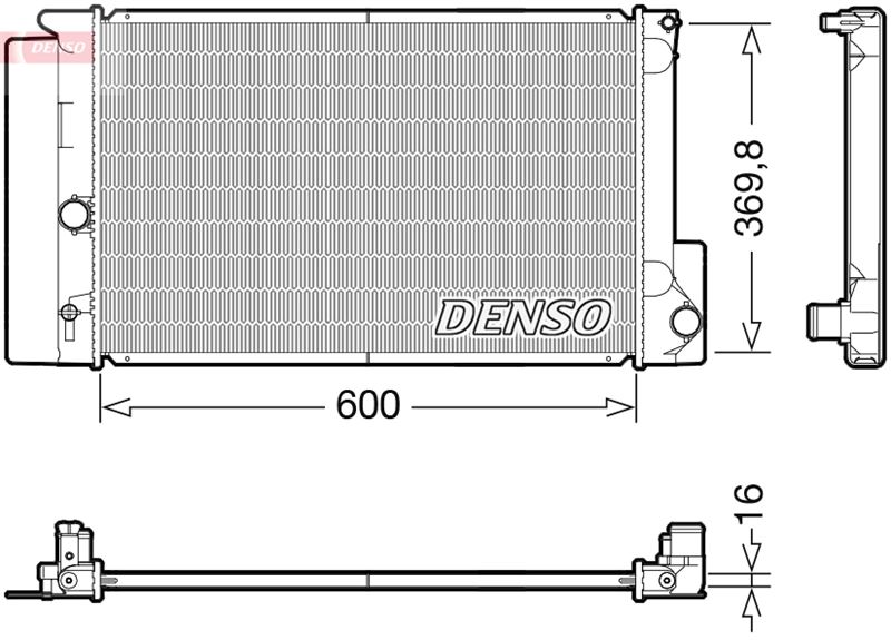 DENSO DRM50126 Soğutma Sistemi Su Soğutucu & Parçaları - TOYOTA COROLLA Sedan (_E15_) uyumlu