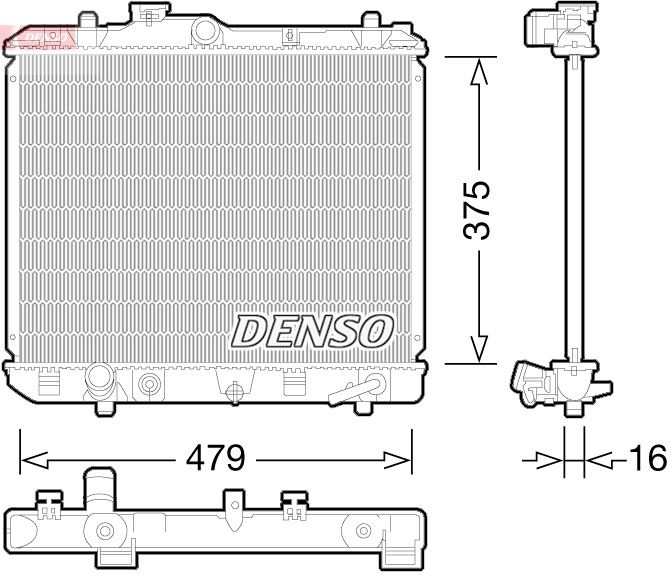 DENSO DRM47028 Soğutma Sistemi Su Soğutucu & Parçaları - SUZUKI SPLASH (EX) uyumlu
