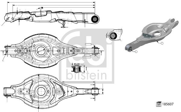 FEBI BILSTEIN 185607 Süspansiyon Sistemi Bugi Kolu - MAZDA CX-5 (KE, GH) uyumlu