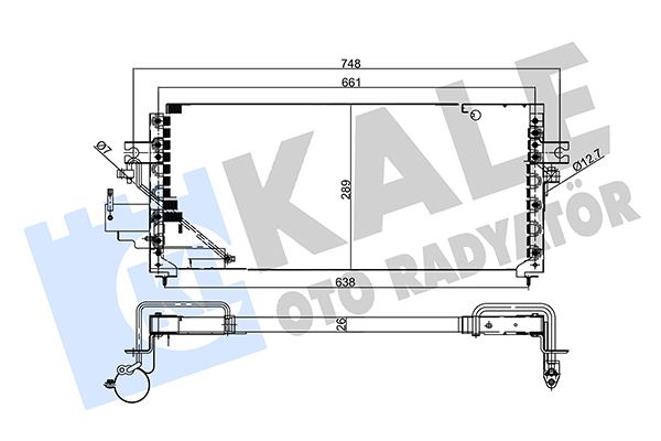 KALE OTO RADYATÖR 357920 İklimlendirme Sistemi Klima Radyatörü - NISSAN SUNNY III Traveller (Y10) uyumlu