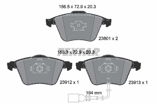 TEXTAR 2380101 Fren Sistemleri Fren Balatası - VW PASSAT CC B6 (357) uyumlu