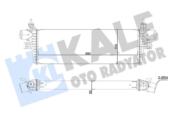 KALE OTO RADYATÖR 350415 Motor Turbo Radyatörü - TOYOTA HILUX VIII Pick-up (_N1_) uyumlu