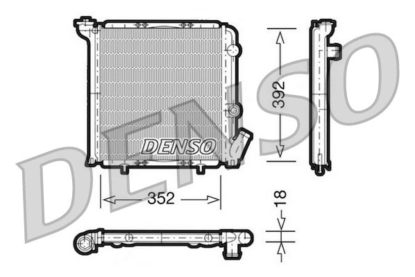 DENSO DRM23071 Soğutma Sistemi Su Soğutucu & Parçaları - RENAULT 5 (122_) uyumlu