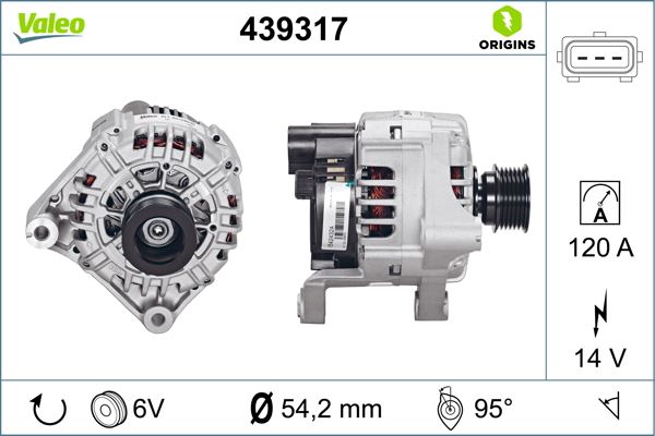 VALEO 439317 Elektrik Sistemi Alternatör - BMW 3 Coupe (E46) uyumlu