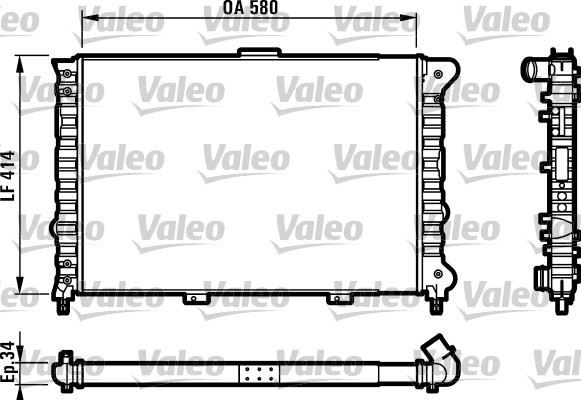 VALEO 732012 Soğutma Sistemi Su Soğutucu & Parçaları - ALFA ROMEO 156 (932_) uyumlu