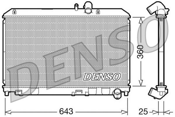 DENSO DRM44013 Soğutma Sistemi Su Soğutucu & Parçaları - MAZDA RX-8 (SE, FE) uyumlu