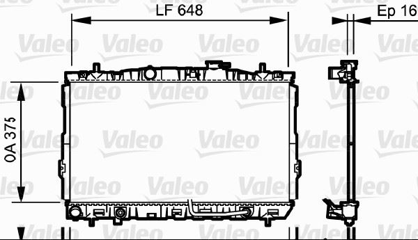 VALEO 734965 Soğutma Sistemi Su Soğutucu & Parçaları - HYUNDAI ELANTRA III (XD) uyumlu