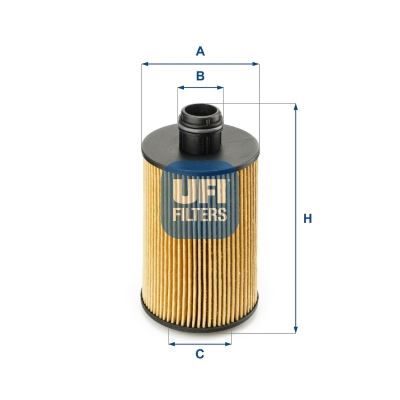 UFI 25.112.00 Motor Yağ Filtresi - JEEP GRAND CHEROKEE IV (WK, WK2) uyumlu